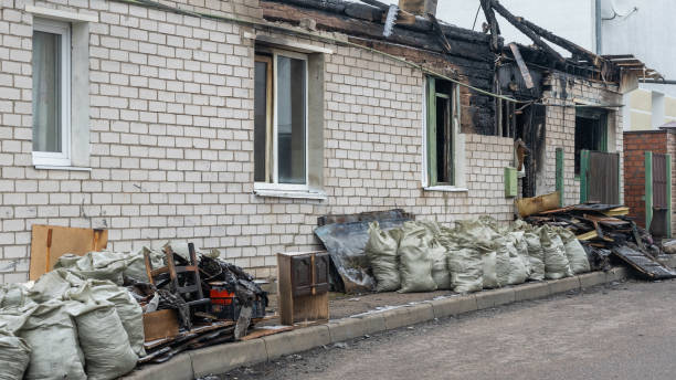 Professional Fire Damage Removal technician working in Rockville, MD
